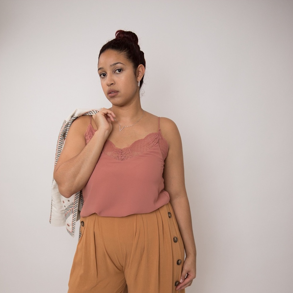Blush tank top
